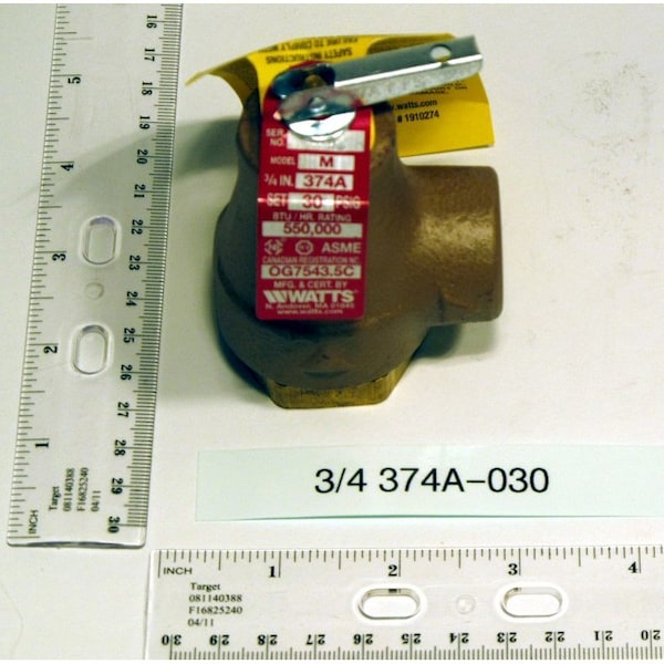 374A-3/4 Relief Valve 3/4" 30